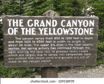 Yellowstone Sign In Wyoming - USA