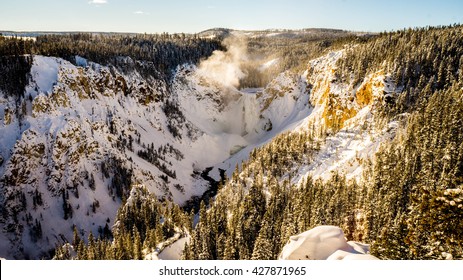 Yellowstone Waterfalls Winter