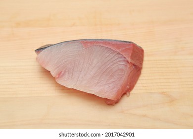 Yellowtail Fillet On A Cutting Board