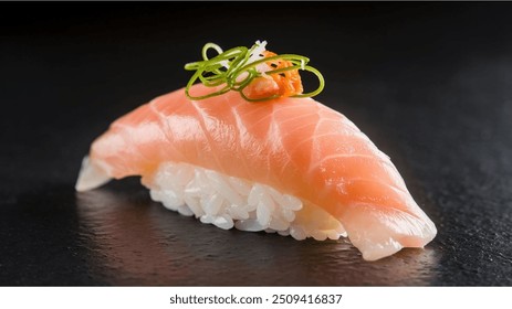 Yellowtail Nigiri (Hamachi Nigiri): This nigiri features a buttery, rich slice of yellowtail, known for its smooth texture and mild flavor. - Powered by Shutterstock