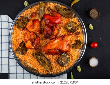 Yemeni Chicken Mandi, Meat And Rice