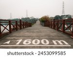 Yen So park in Hanoi, Vietnam in summer with green scenery and lakes is good for jogging and running.