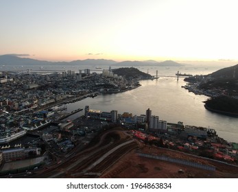 Yeosu City In Korea Dron City View