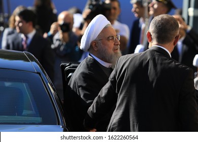 Yerevan, Armenia - 1 October 2019: President Of Iran Islamic Republic Hassan Rouhani. 