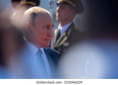 YEREVAN, ARMENIA - 1 OCTOBER 2019: Russian President Vladimir Putin Leaves The Plane In Zvartnots International Airport To Attend The Supreme Eurasian Economic Council In Yerevan, Armenia.