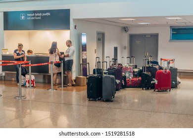 YEREVAN, ARMENIA - JULY 4, 2017: Lost And Found Office Of Zvartnots International Airport In Yerevan.