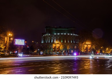 YEREVAN, ARMENIA - Jun 01, 2016: A Night View Of Opera And Ballet National Academic Theater,  Alexander Spendiaryan, Yerevan, Armenia