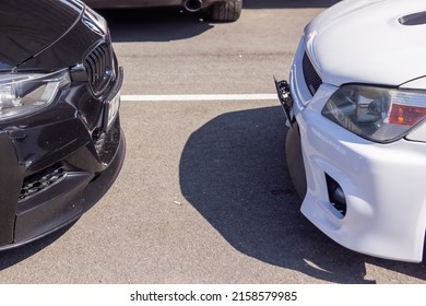 YEREVAN, ARMENIA - Mar 19, 2021: Two Sports Cars Parked Face To Face On The Outside 