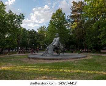 YEREVAN, ARMENIA - MAY 28, 2019: Statue Of Komitas An Armenian Composer, Founder Of The Armenian National School Of Music, In Front Of The Park, Near The State Conservatory, Both Named After Him. 