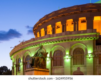 YEREVAN, ARMENIA - MAY 31, 2019: Statue Of Alexander Spendiaryan In Front Of Yerevan Opera Theatre In The Evening.