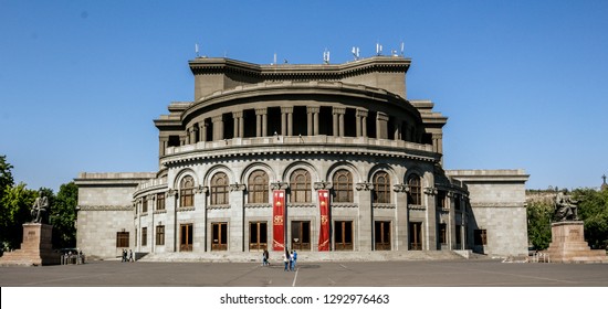 YEREVAN, ARMENIA - SEPTEMBER 18, 2017: Armenian National Academic Theatre Of Opera And Ballet Named After Alexander Spendiaryan