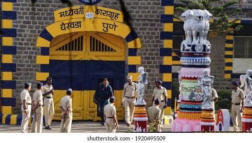 Yerwada, Pune, Maharashtra, India - Feb 25, 2016 Bollywood Actor Sanjay Dutt Come Out From Yerawada Central Jail At Pune, Maharashtra, India