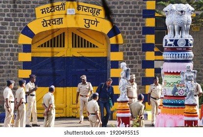 Yerwada, Pune, Maharashtra, India - Feb 25, 2016 Bollywood Actor Sanjay Dutt Come Out From Yerawada Central Jail At Pune, Maharashtra, India