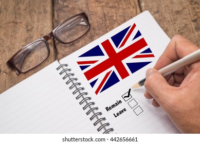 YES or NO close up of ticked check list box June 23 referendum: Should the United Kingdom remain a member of the European Union or leave the European Union. .selective focus. - Shutterstock ID 442656661