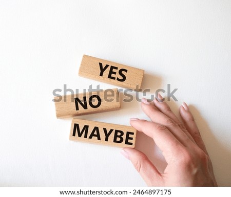 Similar – Image, Stock Photo Yes or no? Decide Ask