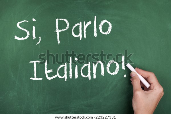 Yes I Speak Italian / Learning Speaking Italian\
language Concept