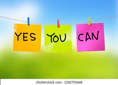 Yes We Can Inspirational Sayings Images Stock Photos Vectors Shutterstock