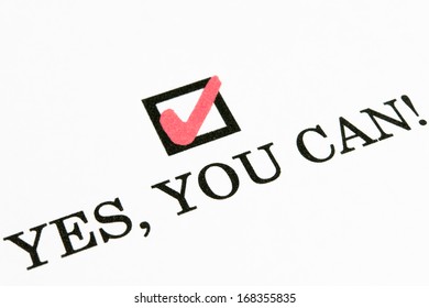 Yes You Can, Check Box