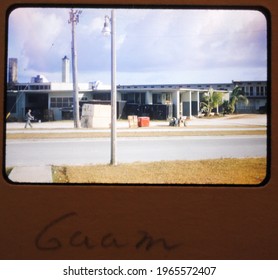 Yigo, Guam - June 1, 1958: Photo Of Slide. Original Photos Taken At Andersen Air Force Base In Guam In 1958. United States Air Force Base Built In 1944. 