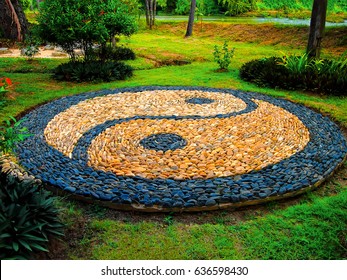 Yin Yang Gravel In The Garden