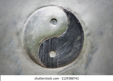 Yin Yang steel background