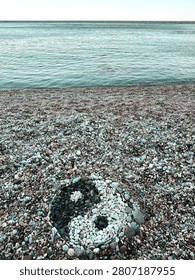 ying yang with the beach