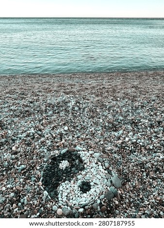 ying yang with the beach