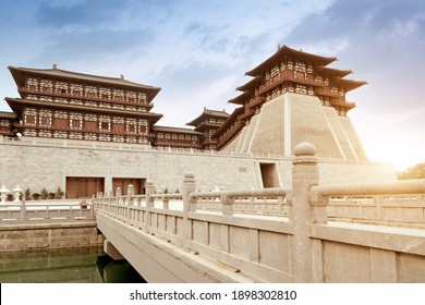 Yingtian Gate is the south gate of Luoyang City in the Sui and Tang Dynasties. It was built in 605. - Shutterstock ID 1898302810