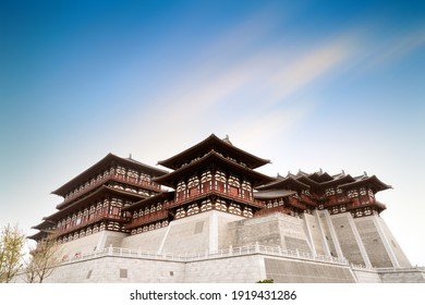 Yingtian Gate is the south gate of Luoyang City in the Sui and Tang Dynasties. It was built in 605. - Shutterstock ID 1919431286