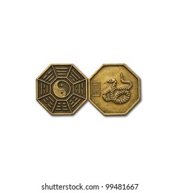 Yinyang And Snake Brass Coin