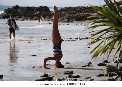 Yoga Byron Bay Beach Australia