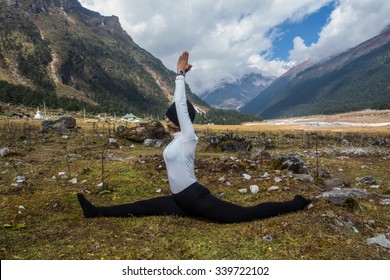 Yoga Pose In North Sikkim Is A District Of The Indian State Of Sikkim.