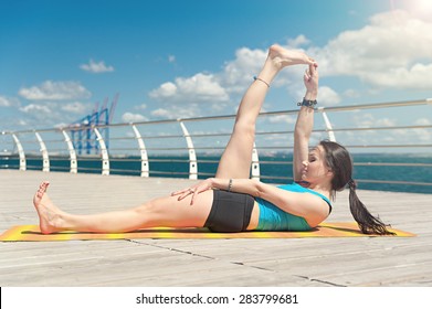 Yoga. Straight Leg Raise