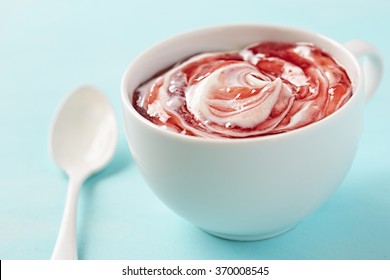 Yoghurt With Strawberry Compote