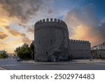 Yogun Tower of Kayseri Castle view in Kayseri City of Turkey.