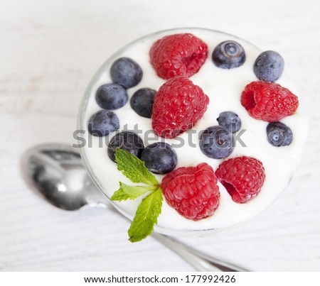 Similar – Yoghurt with fresh fruits