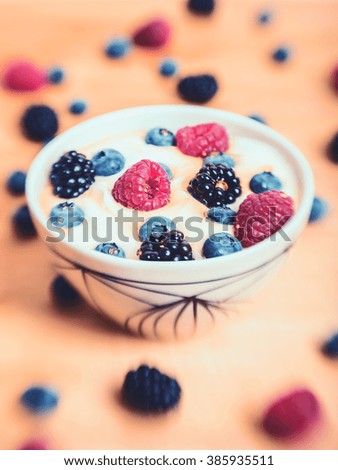 Similar – Yoghurt with fresh fruits