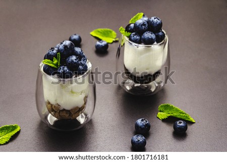 Similar – Foto Bild Glas schwarzer Chiapudding mit Wassermelonen-Geschmack