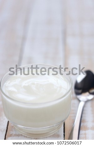 Similar – Griechischer Joghurt auf Holztisch