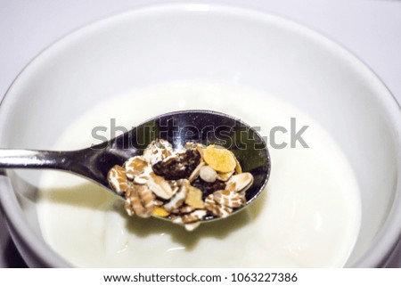 Similar – Foto Bild Joghurt Granola und Kiwi Parfait