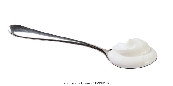 Yogurt On Spoon