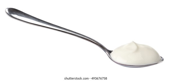 Yogurt On Spoon