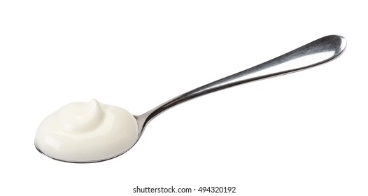 Yogurt On Spoon