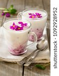 yogurt with raspberry jam