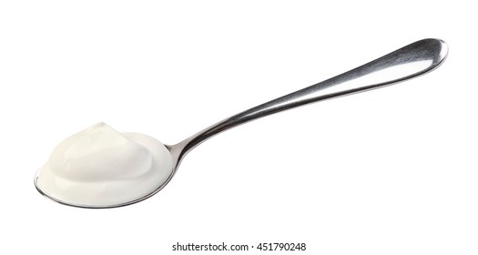 Yogurt Swirl On Spoon