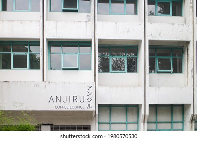 Yogyakarta 25 May 2021 - Local Coffee Shop Named Anjiru Is Starting A Cafe To Relax In An Old Campus Building While No Visitor Coming During Closed Period