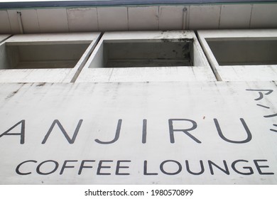 Yogyakarta 25 May 2021 - Local Coffee Shop Named Anjiru Is Starting A Cafe To Relax In An Old Campus Building While No Visitor Coming During Closed Period