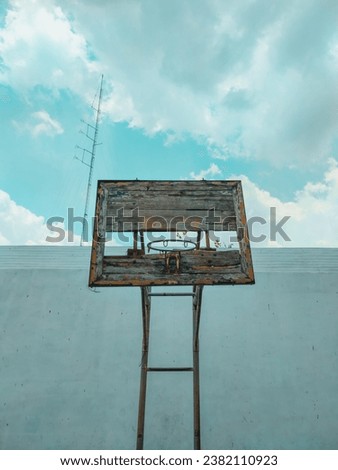 Yogyakarta 31.10.2023, Indonesia. a simple old basketball hoop  