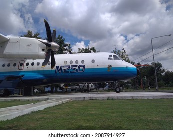 Yogyakarta - 8 December, 2021 : The IPTN N-250 Was A Turboprop Regional Airliner On Dirgantara Mandala Museum.