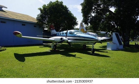 Yogyakarta, Indonesia Feb 26th 2022 The Cessna 401 An 6 To 10 Seat, Light Twin, Piston Engine Aircraft Manufactured Under The Name Utiliner And Businessliner At Aviation Museum Dirgantara Mandala